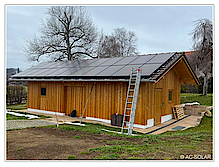 Gartenhaus Solaranlage